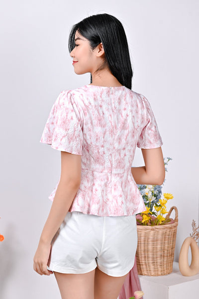 All Would Envy Tops FIORELLA EMBOSSED TOP IN PINK