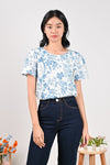 All Would Envy Tops LALA TOILE SLEEVED TOP