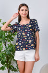 All Would Envy Tops OMAKASE NAVY SLEEVED TOP