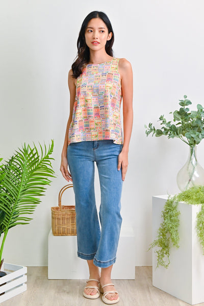 All Would Envy Tops SHOPHOUSE PATTERN TWO-WAY TOP