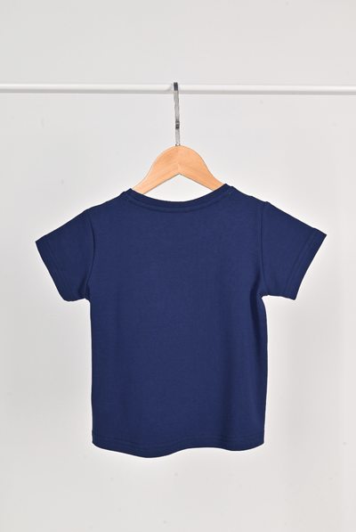 All Would Envy Tops UNIVERSE EMBROIDERY POCKET KIDS TEE IN NAVY