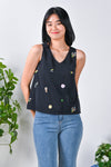 All Would Envy Tops UNIVERSE EMBROIDERY TWO-WAY TOP