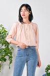 All Would Envy Tops VICTORIA BUTTON BLOUSE IN PEACH