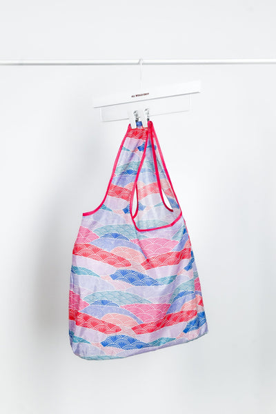 AWE Accessories FS PINK WAVE COLLAGE REUSABLE BAG