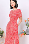 AWE Dresses ASH ROUND-NECK DRESS IN RED
