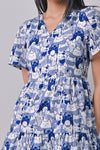 AWE Dresses BLUE WATERMELON CAT BABYDOLL DRESS