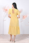 AWE Dresses BOBO CUT-OUT BACK DRESS IN YELLOW