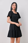 AWE Dresses CALLIOPE SQUARE-NECK DRESS IN BLACK