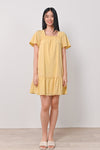 AWE Dresses CALLIOPE SQUARE-NECK DRESS IN YELLOW