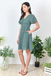 AWE Dresses CASLIN SLEEVED DRESS IN FOREST