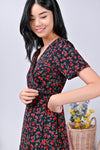 AWE Dresses CHERYL FLORAL WRAP DRESS IN RED FLORAL
