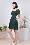 AWE Dresses ELIN EYELET DRESS-ROMPER IN GREEN