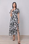 AWE Dresses GERMAINE MAXI IN MONO ABSTRACT
