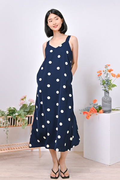 AWE Dresses JAYLAH THICK-STRAP DRESS IN NAVY