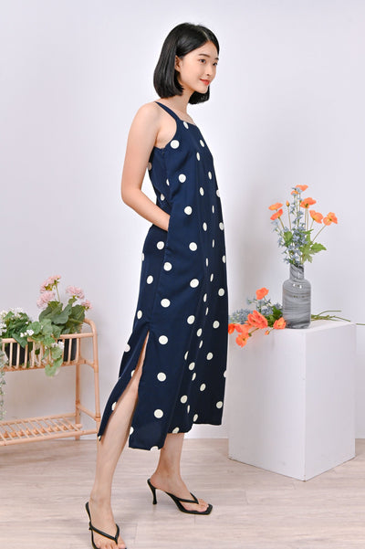 AWE Dresses JAYLAH THICK-STRAP DRESS IN NAVY