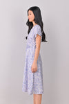 AWE Dresses KIMIA SLEEVED BUTTON DRESS IN LILAC