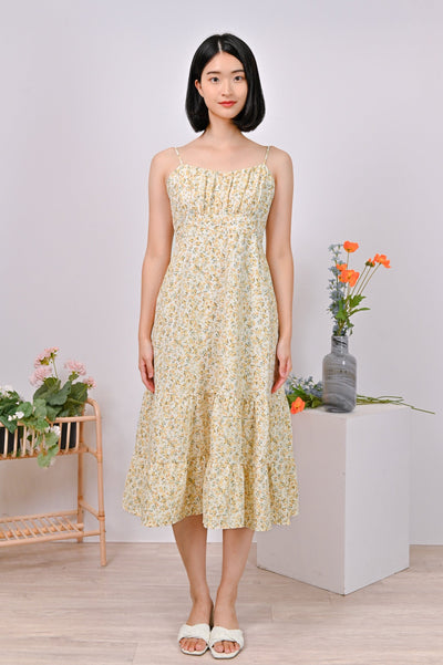 AWE Dresses LACEY SPAG DRESS IN YELLOW