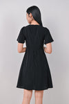 AWE Dresses LUZIA BUTTON DRESS IN BLACK