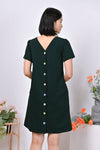 AWE Dresses LYNNIE BUTTON DRESS IN GREEN