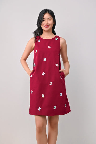 AWE Dresses MAHJONG A-LINE DRESS IN RED