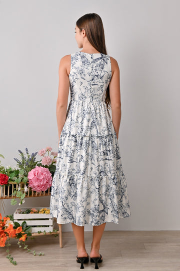 AWE Dresses MAXINE TIERED DRESS IN BLUE