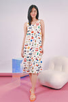 AWE Dresses OLD SCHOOL SG TWO-WAY MIDI DRESS IN WHITE