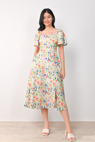 AWE Dresses PAOLA SLEEVED DRESS IN SWEET FLORALS