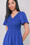AWE Dresses PEYTON SMOCKED DRESS IN COBALT BLUE