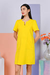 AWE Dresses RAYNA PATCH POCKET DRESS IN YELLOW