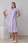 AWE Dresses RIANNE EMBROIDERY DRESS IN LILAC