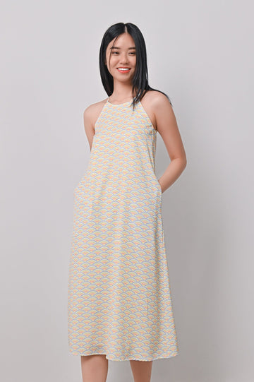 AWE Dresses UMI MELON HIGH-NECK CUT-IN DRESS