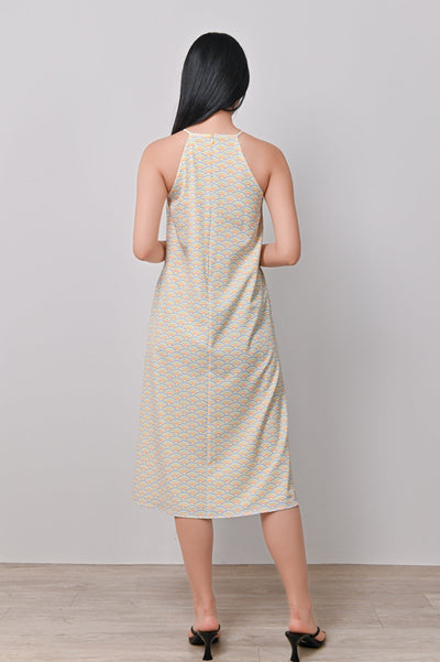 AWE Dresses UMI MELON HIGH-NECK CUT-IN DRESS