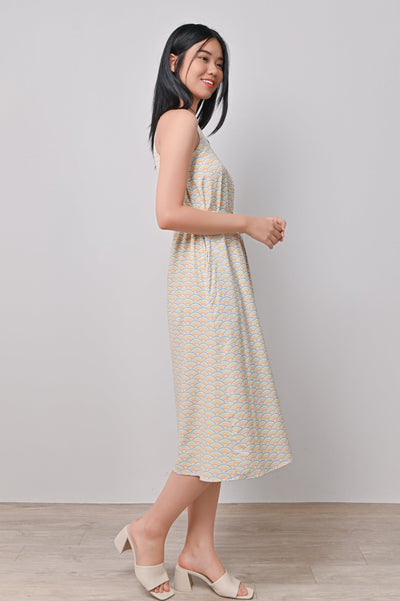 AWE Dresses UMI MELON HIGH-NECK CUT-IN DRESS