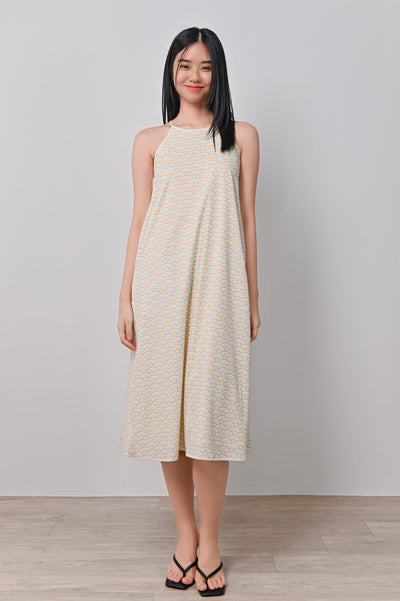 AWE Dresses UMI MELON HIGH-NECK CUT-IN DRESS