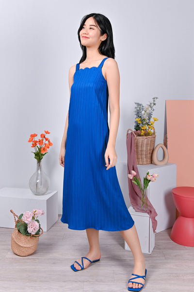 AWE Dresses VERONIQUE SCALLOP DRESS IN BLUE