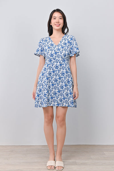 AWE One Piece KURA BLUE FLORAL DRESS-ROMPER