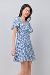 AWE One Piece KURA BLUE FLORAL DRESS-ROMPER