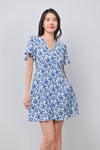 AWE One Piece KURA BLUE FLORAL DRESS-ROMPER