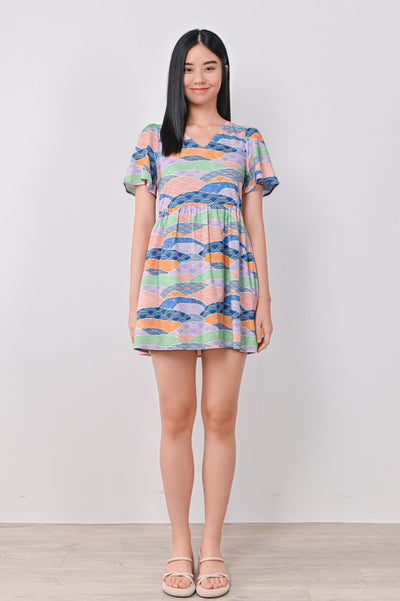 AWE One Piece TANGY WAVE COLLAGE DRESS-ROMPER