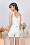 AWE Tops CHANTAL BUTTON TOP IN WHITE