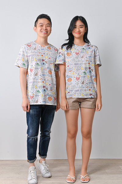 AWE Tops CHINESE SMALL DOODLES UNISEX TEE
