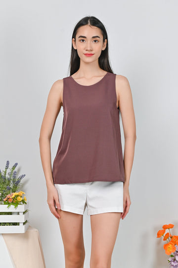 AWE Tops HAZEL TWO-WAY TOP IN PLUM