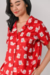 AWE Two Piece Set LUCKY CAT RED LOUNGE SET