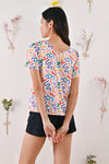 All Would Envy Tops RAINBOW SQUIGGLY SLEEVED TOP