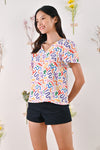 All Would Envy Tops RAINBOW SQUIGGLY SLEEVED TOP