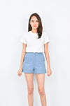 AWE Bottoms CRISTELLE SHORTS IN LIGHT-WASH