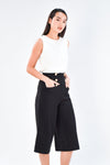 AWE Bottoms CYNTHIA BUTTON CULOTTES IN BLACK