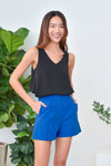AWE Bottoms RUTH COTTON SHORTS IN BLUE