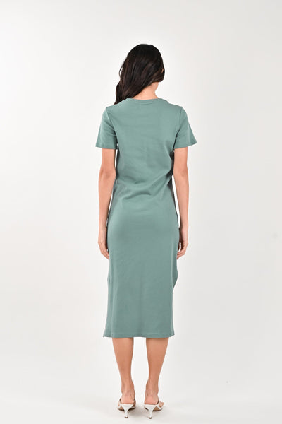 AWE Dresses ABBY COTTON TEE DRESS IN PINE