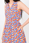 AWE Dresses ABIGAIL BUTTON-DETAIL FLORAL DRESS IN VIBRANT